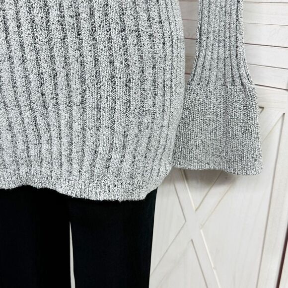 INC International Concepts Bell Sleeve Mock Neck Tunic Sweater Grey Fleck XL - Picture 8 of 14